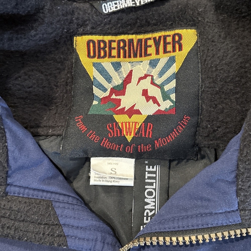 Vintage Obermeyer Vest Men's Small Blue Red Ouray Ski Thermolite 90s Gorp - Picture 4 of 8